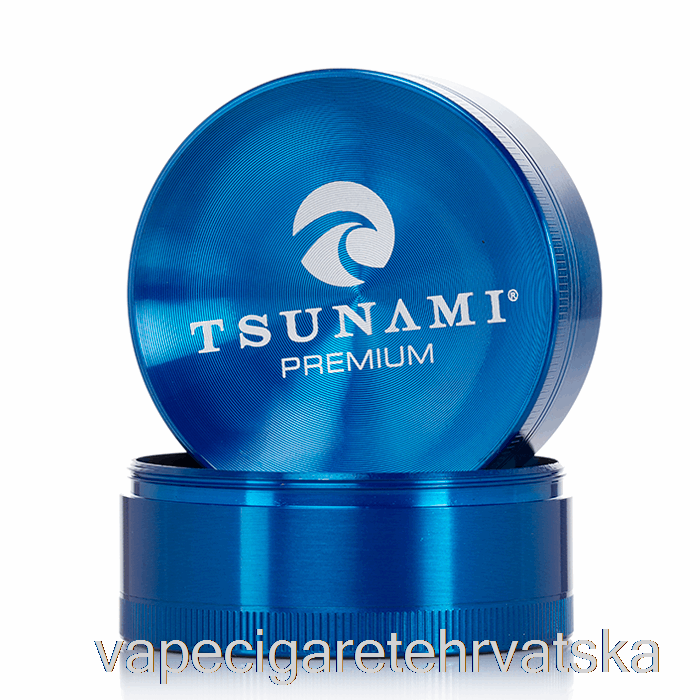 Vape Cigarete Tsunami 2,4 Inča 4-dijelni Udubljeni Gornji Mlin Plavi (63 Mm)